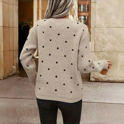 Anna | Knitted jumper with polka dots