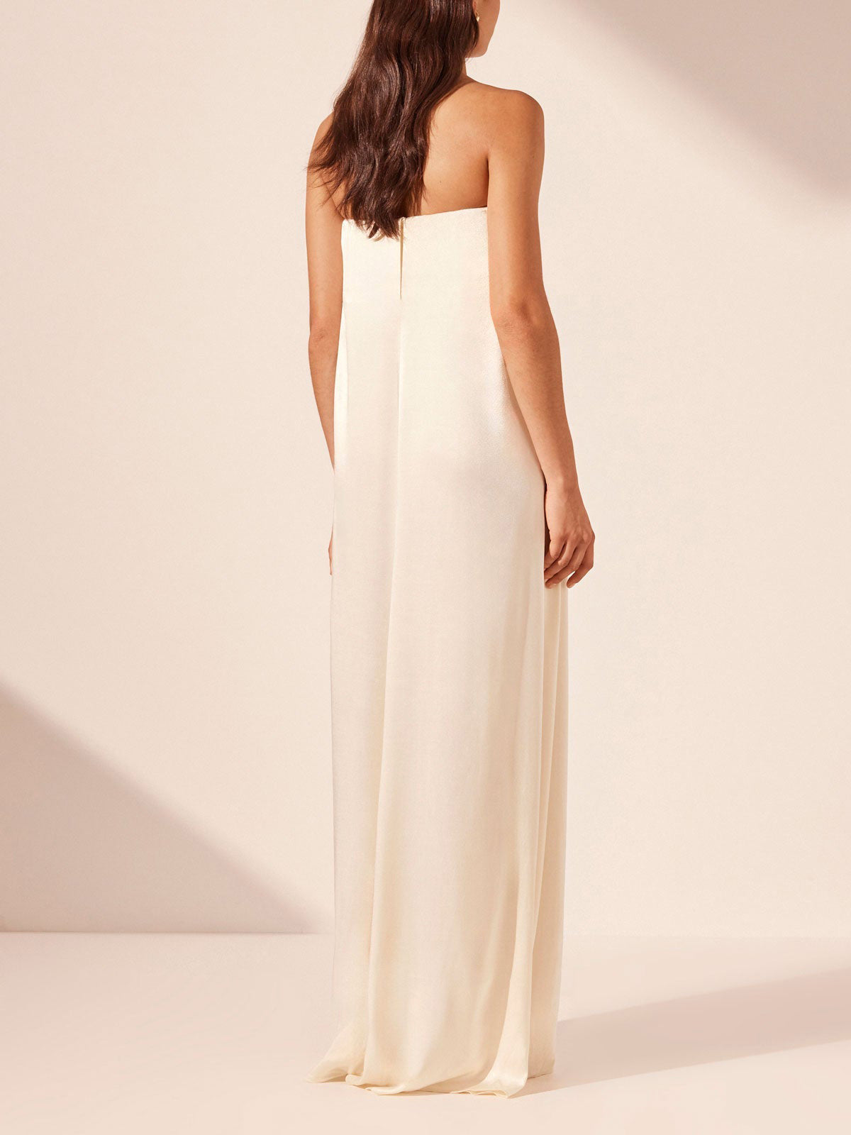 Elegant Satin Evening Gown Maxi Dress