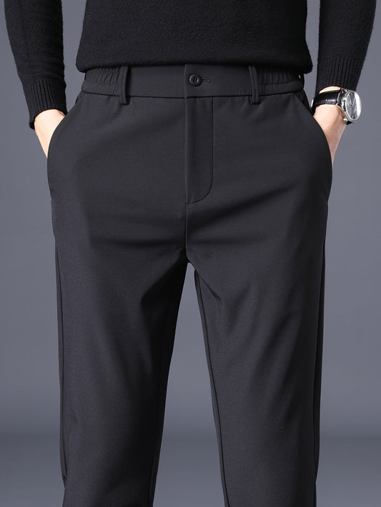 Solid Pants with Pockets for Outdoor Activities