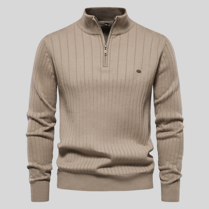 HERITAGE KNIT HALF ZIP SWEATER