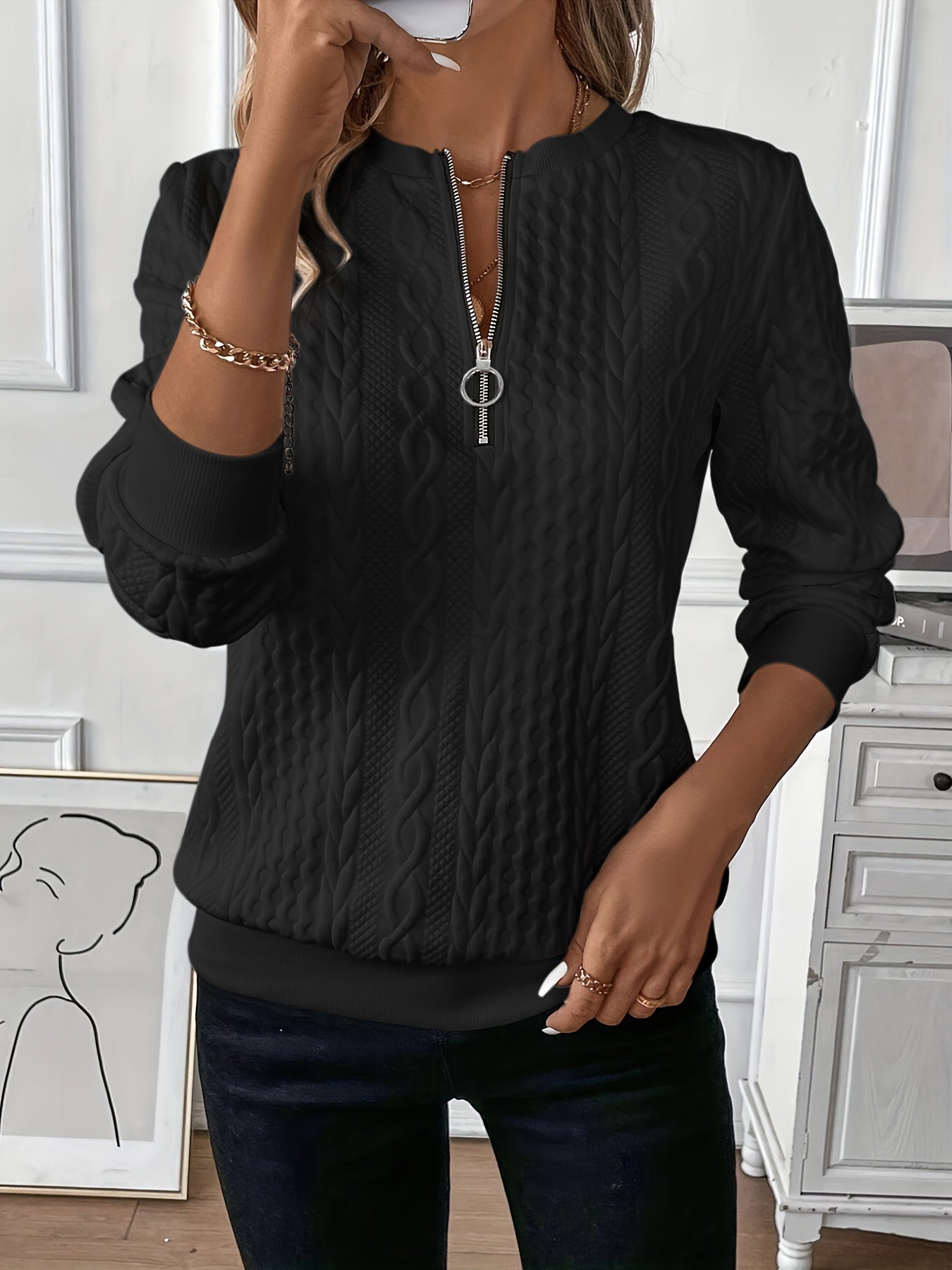 Brielle | Elegant Zip Sweater