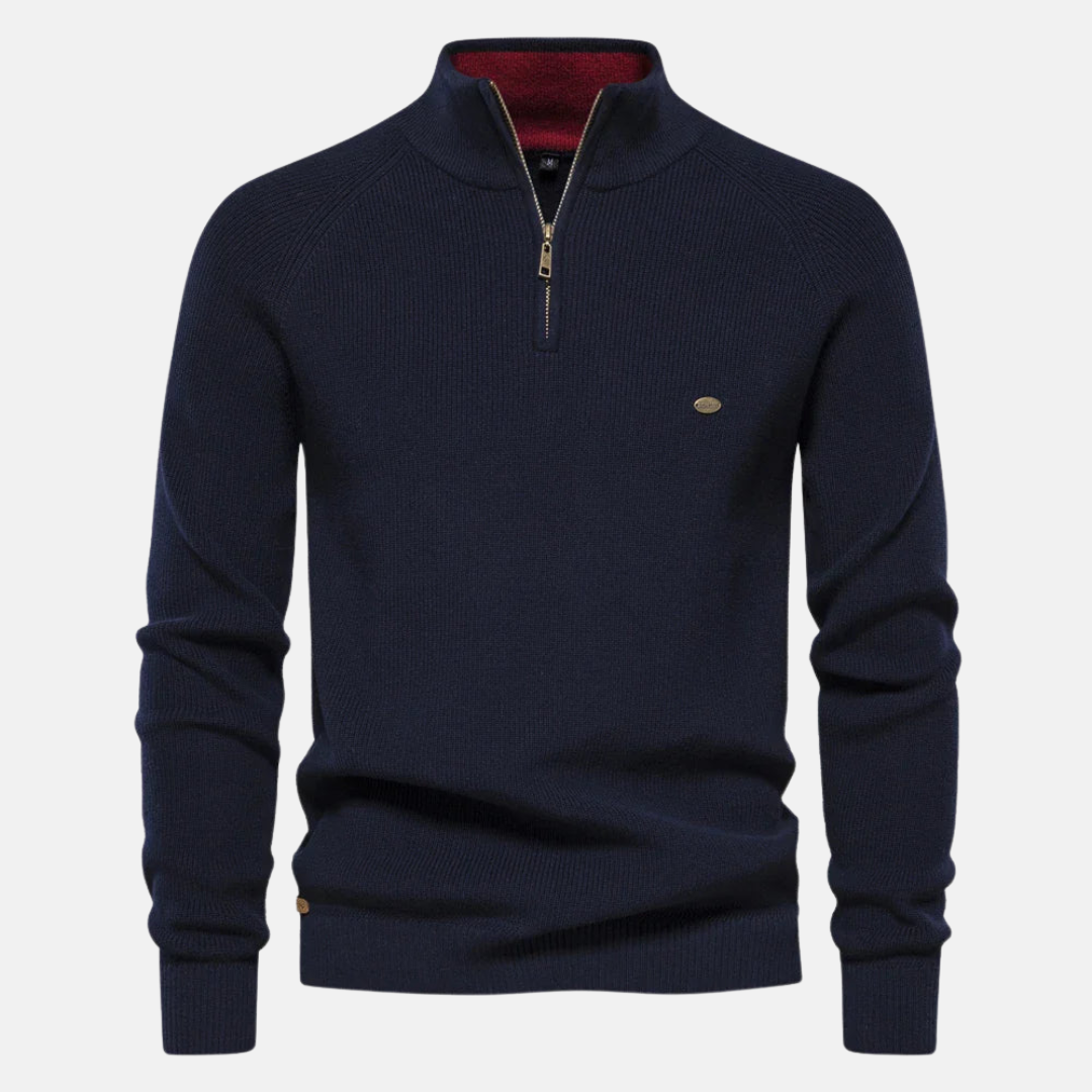 IRVIN HALF-ZIP SWEATER