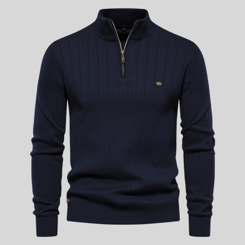 HERITAGE KNIT HALF ZIP SWEATER