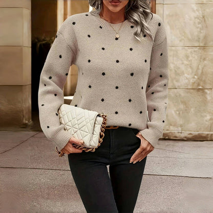 Anna | Knitted jumper with polka dots