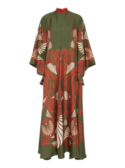 Elegance Dazzling Print Maxi Dress