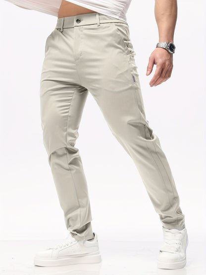 Slim Fit Casual Pants With Pockets