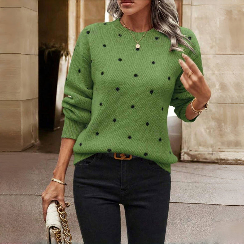 Anna | Knitted jumper with polka dots