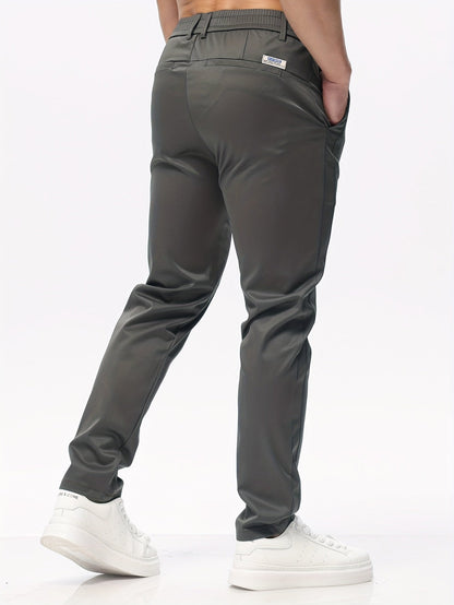 Slim Fit Casual Pants With Pockets