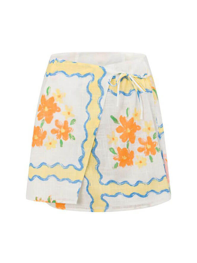 Fun Irregular Printed Skirt