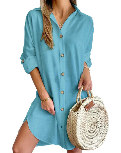 Cassy - Button-Up Shirt Dress