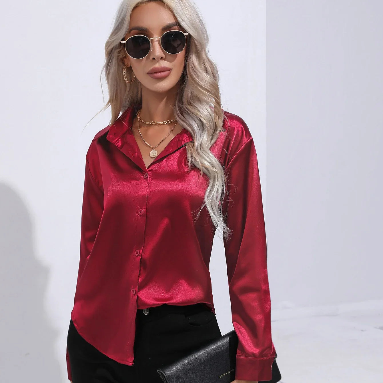 Scarlett | Elegant Satin Blouse