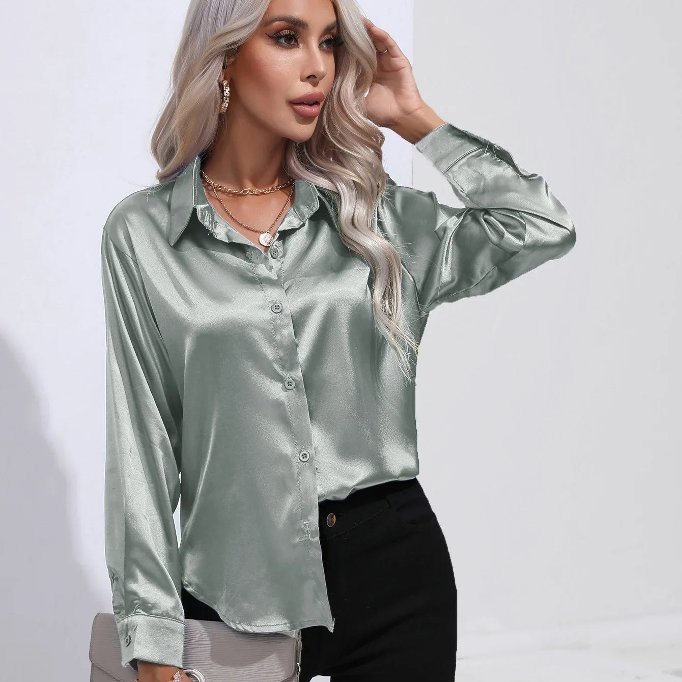 Scarlett | Elegant Satin Blouse