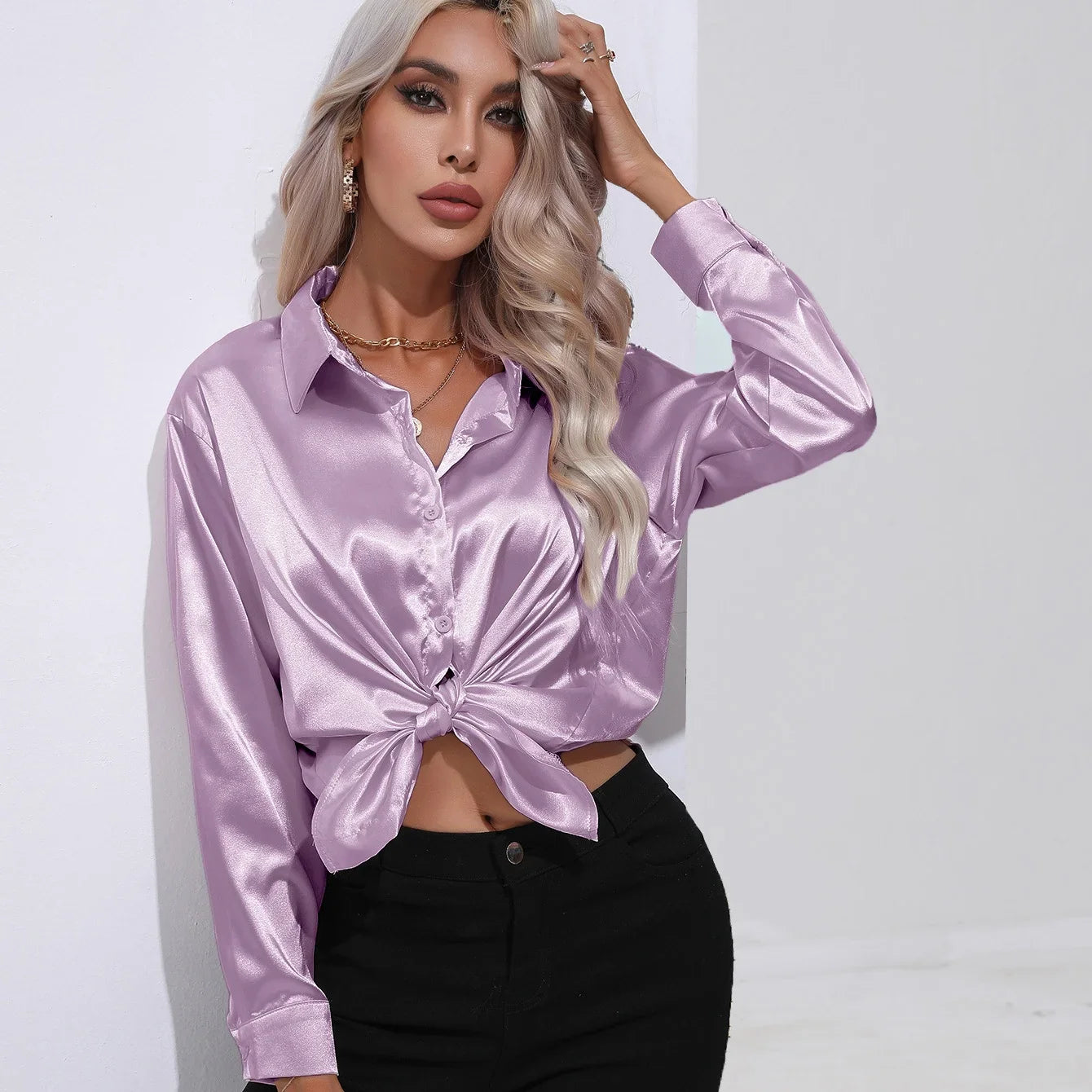 Scarlett | Elegant Satin Blouse