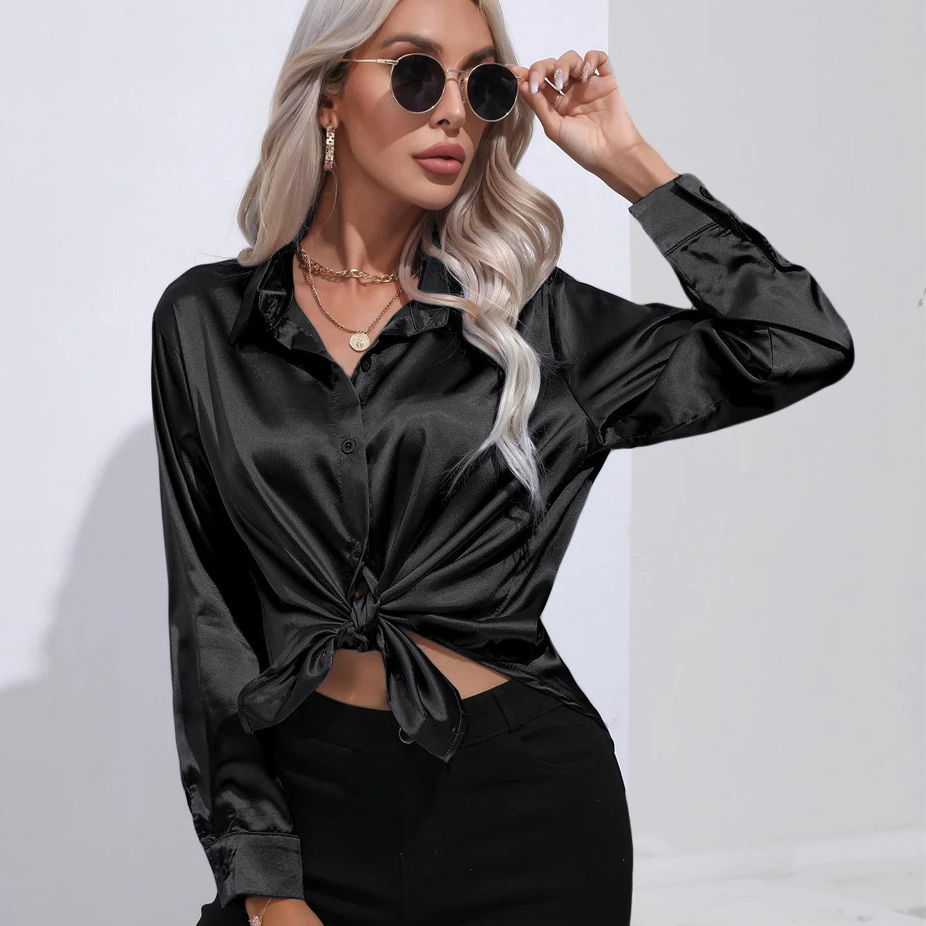 Scarlett | Elegant Satin Blouse