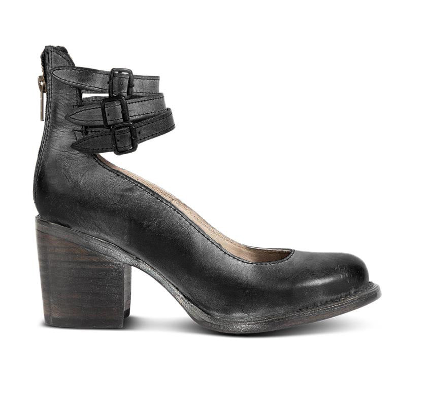 Rina - Strapped Block Heel Shoes