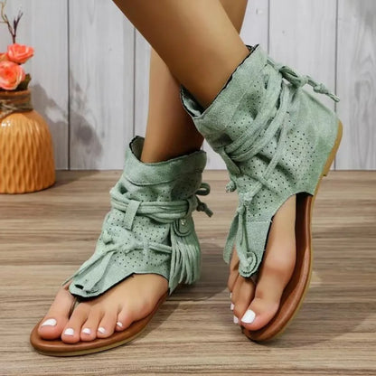 Bellie - Fringe Accent Sandals