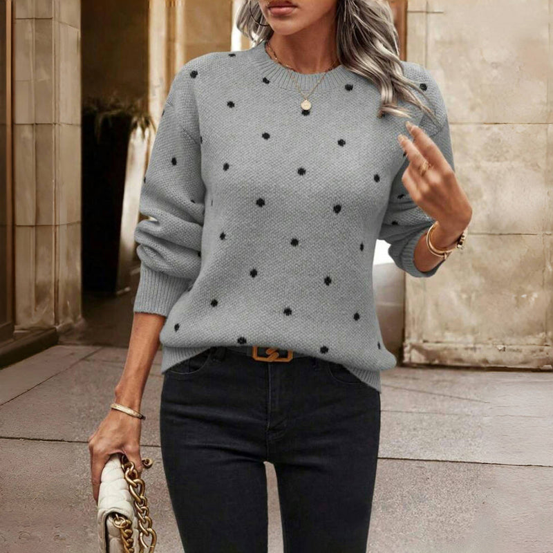 Anna | Knitted jumper with polka dots