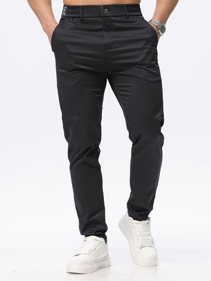 Slim Fit Casual Pants With Pockets