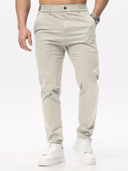 Slim Fit Casual Pants With Pockets