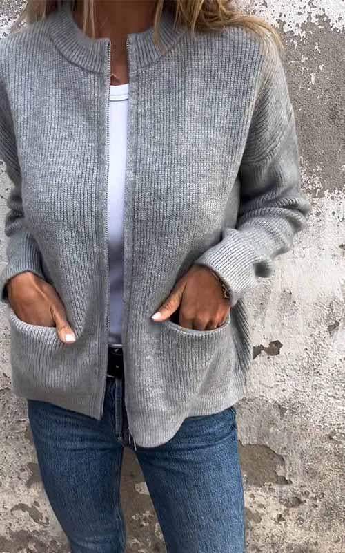 Faith | Cotton Zip-Knitted Jacket